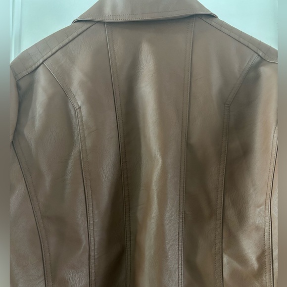 Brown Pleather Jacket - Picture 8 of 11